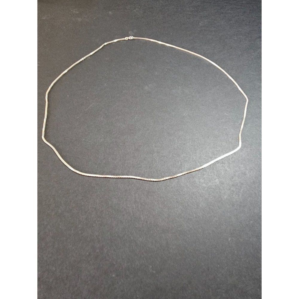 Sterling silver box link necklace 24" - Picture 5 of 12